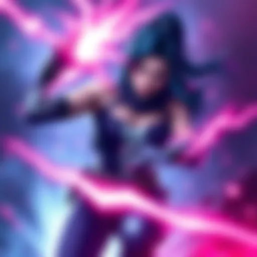 Psylocke demonstrating her psychic powers while in a fighting stance