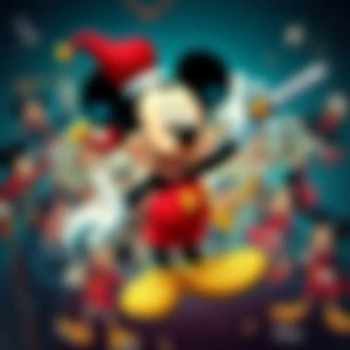 A collage showcasing iconic public domain characters like Mickey Mouse and early comic strip figures, emphasizing the discussion of author credit.