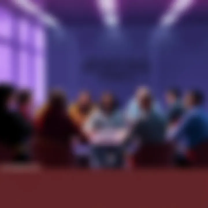 Public Ownership of AI A diverse group of people discussing artificial intelligence at a round table, emphasizing community ownership of technology.