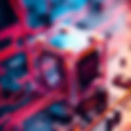 A close-up view of a new technology piece used in quantum computers, showing its advanced structure and design.