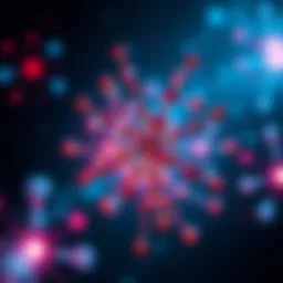 A representation of a complex molecule formed through quantum computing, showcasing its intricate structure and connections between atoms.