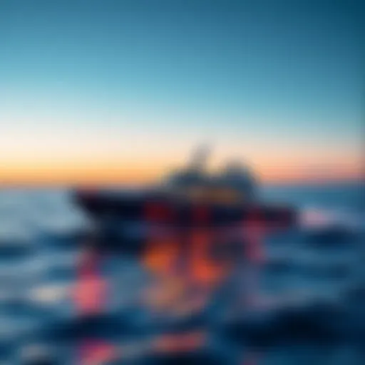 A boat conducting a GPS-free quantum navigation trial on the ocean, showcasing new technology for maritime travel.