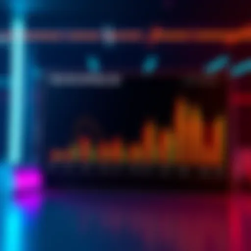 A graphic showing performance metrics for the QuantumPulse 2A advertising campaign, including clicks and impressions in a visually appealing format.