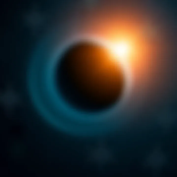 Radio Signals from Exoplanet An artist's depiction of an exoplanet emitting radio signals in space with stars in the background