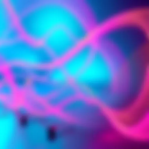 A visual representation of random value nodes being used to adjust curve lengths in a design setting, showcasing various curve shapes and lengths.