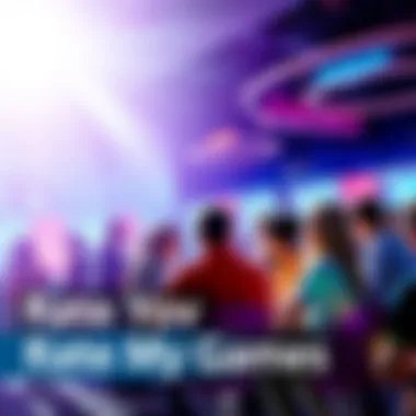 Rate Your Favorite Games A group of people sharing their thoughts on popular video games in a vibrant discussion setting