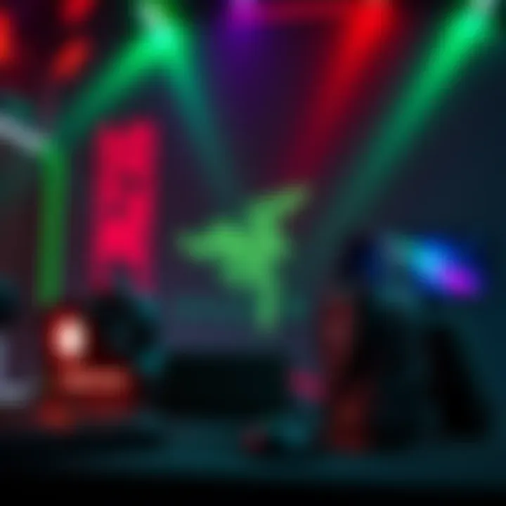 Razer brand logo with futuristic gaming equipment showcasing Project AVA