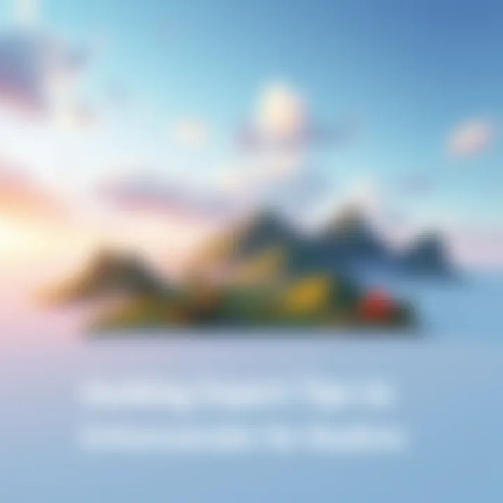 A detailed 3D render showcasing a vibrant landscape with realistic textures and lighting effects