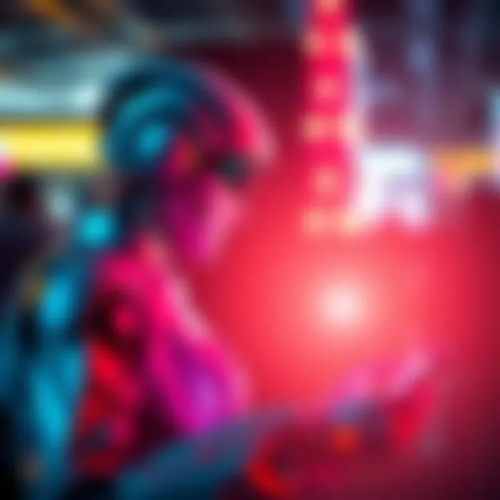 A lifelike AI influencer interacting with followers on a social media platform, showcasing vibrant and engaging content creation.