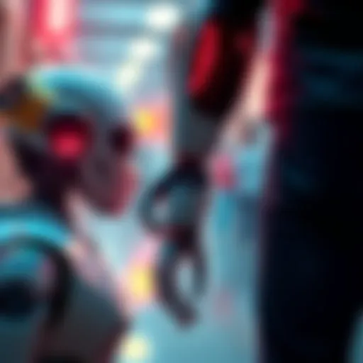 A humanoid robot holding hands with a person, symbolizing future relationships with robotic partners