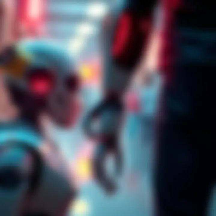 A humanoid robot holding hands with a person, symbolizing future relationships with robotic partners