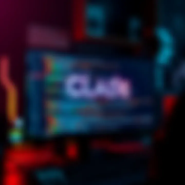 A computer screen displaying code with a custom startup animation overlay and a digital design theme, symbolizing open-source software development.