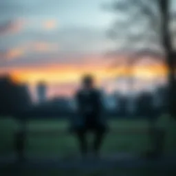 A person sitting on a bench, deep in thought, with a look of contemplation on their face, symbolizing reflection on past mistakes.