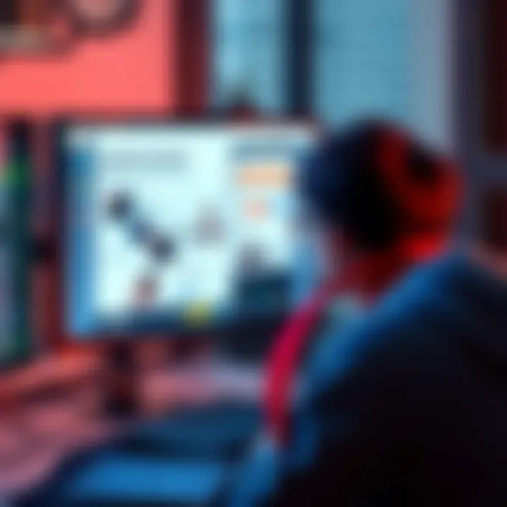 A person looking at a computer screen showing advertisements in a paid plan and considering a refund