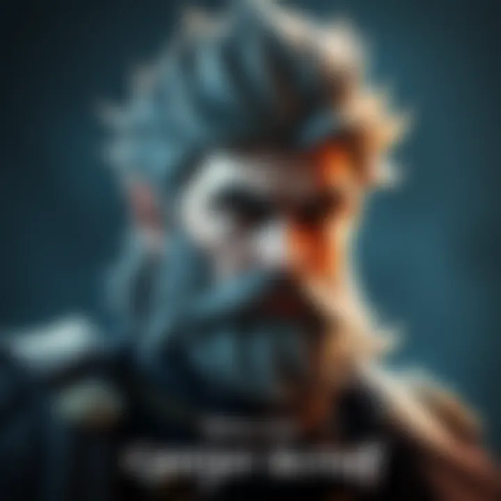 A character with a stylish, royal-looking scruff, inspired by fantasy aesthetics, featuring intricate details and a commanding presence.