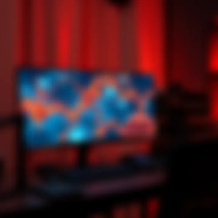 A computer setup showing the 9060XT GPU in action, generating AI images on a screen.