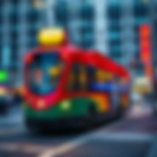 A modernized Hong Kong streetcar showcasing updated design and features on the city street