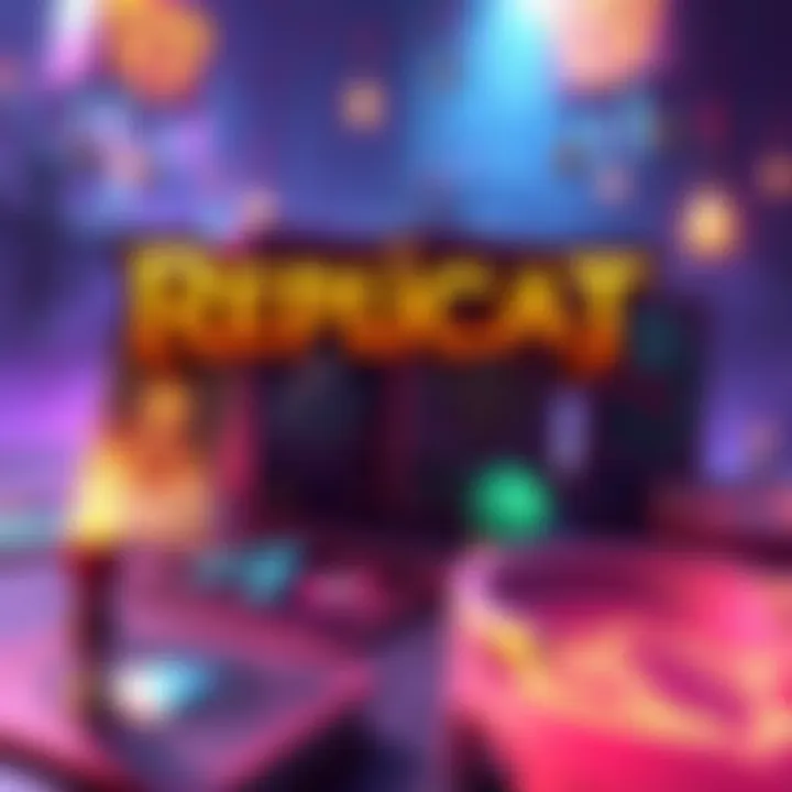 A vibrant screenshot from the demo of Replicat showcasing various unique cards and gameplay elements