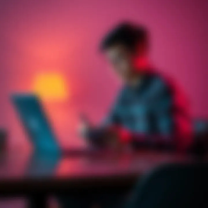 A person sitting at a desk with a laptop, looking thoughtful while writing notes on a notepad, symbolizing a desire for feedback on their work.