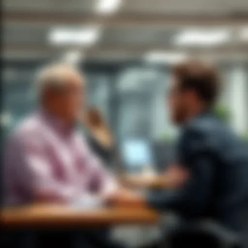 A retired patent examiner shares thoughts on job satisfaction with current examiners in a casual office setting