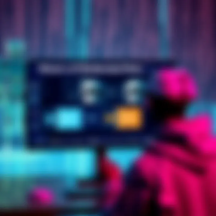 Return of Moderated Bots A screen displaying images of moderated bots appearing again, with a confused user observing.