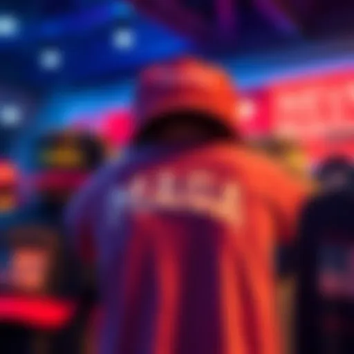 A display of reverse MAGA hats and shirts reflecting changing political views and fashion trends