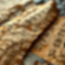 A close-up view of a restored ancient papyrus scroll, showing faint text and burnt edges, symbolizing AI's role in preserving history.