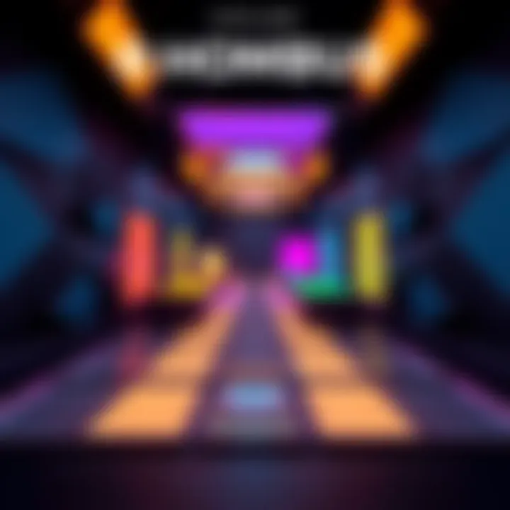 Cover art of Rhombus showing colorful interactive platforms and panels in a 1st person perspective