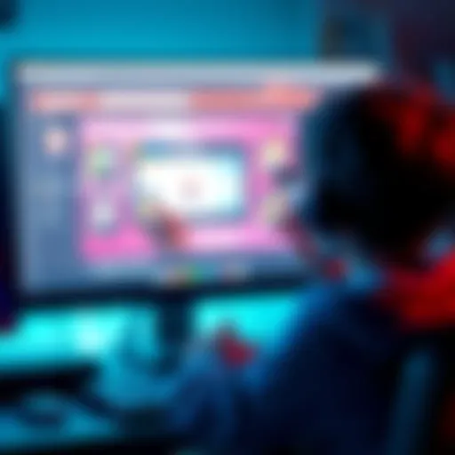 A person searching through a computer screen showing Roblox Studio, looking for a lost game model from childhood