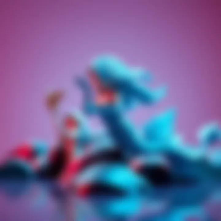 A textured mermaid model with scaled details in Roblox Studio, showing issues with the applied textures