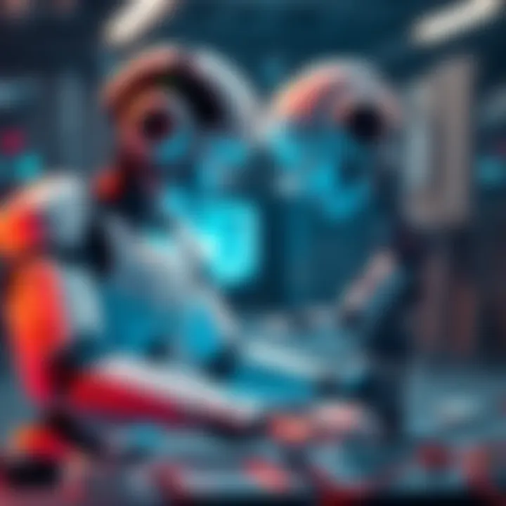 A robot collaborating with a human on a task, showing automation in action