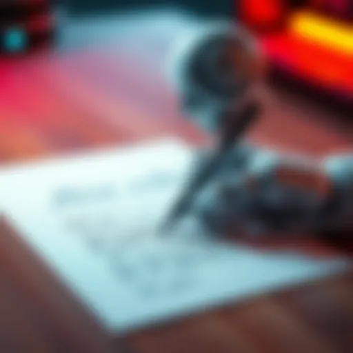 A robotic pen writing a personalized letter on paper, showcasing a heartfelt message for a friend.