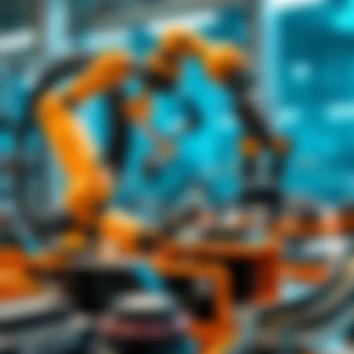 A robotic arm assembling electronic components in a modern factory setting, showcasing advancements in physical AI technology in China.