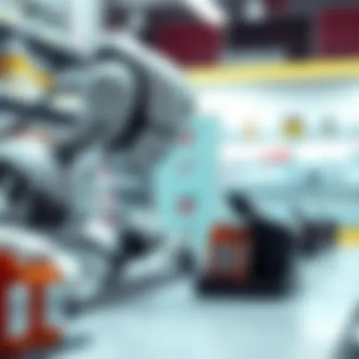 A robotic machine filling prescription bottles quickly in a modern pharmacy setting