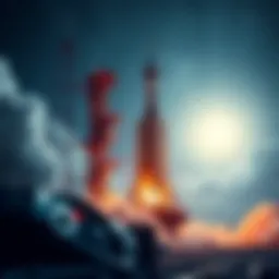 A rocket on a launch pad, preparing to send cargo into low Earth orbit, symbolizing the future of affordable space transport.