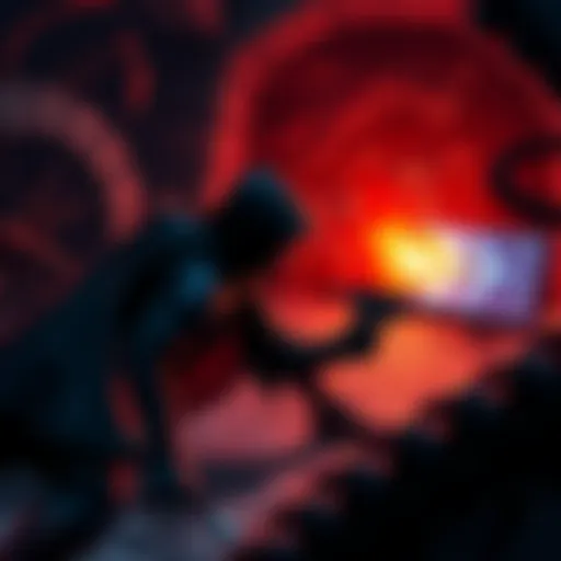 A character in tactical combat against unique enemies in a roguelike game, with visuals of debt and danger represented in the background.