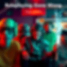 A group of individuals engaged in roleplaying activities, depicting unusual characters and scenarios, with humorous expressions