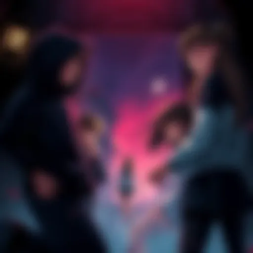 A visual representation of a romance horror puzzle game featuring characters in an eerie setting, with hints of mystery and emotional connections.