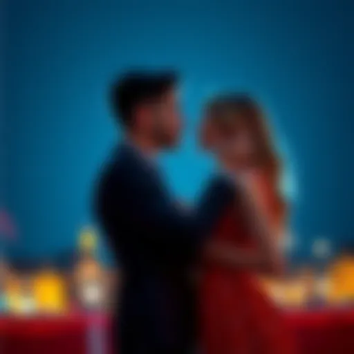 A couple sharing a spontaneous kiss after a light-hearted joke about a fart, showcasing a shift from humor to romance.