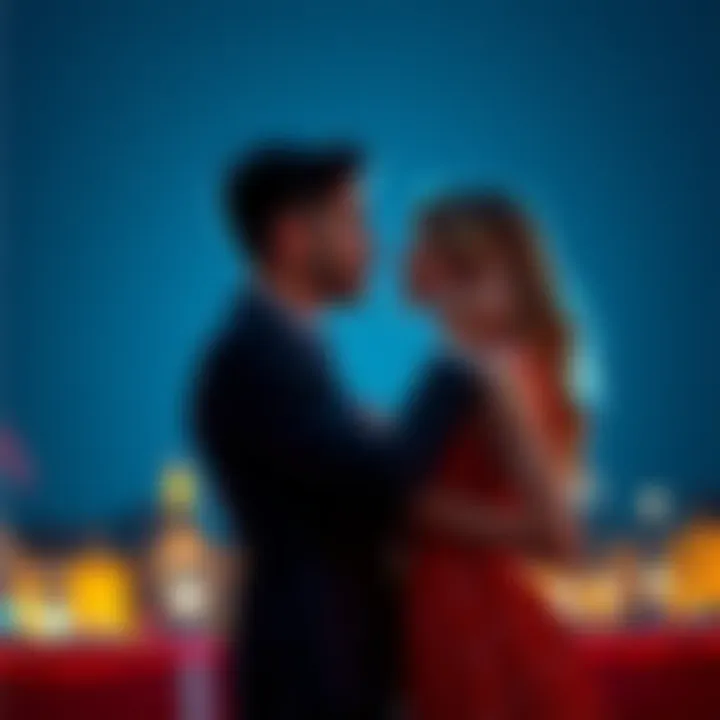 A couple sharing a spontaneous kiss after a light-hearted joke about a fart, showcasing a shift from humor to romance.