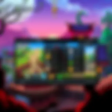 A screenshot of the Rpg Maker Vx Ace interface showing game creation tools with a vibrant RPG game scene in the background.