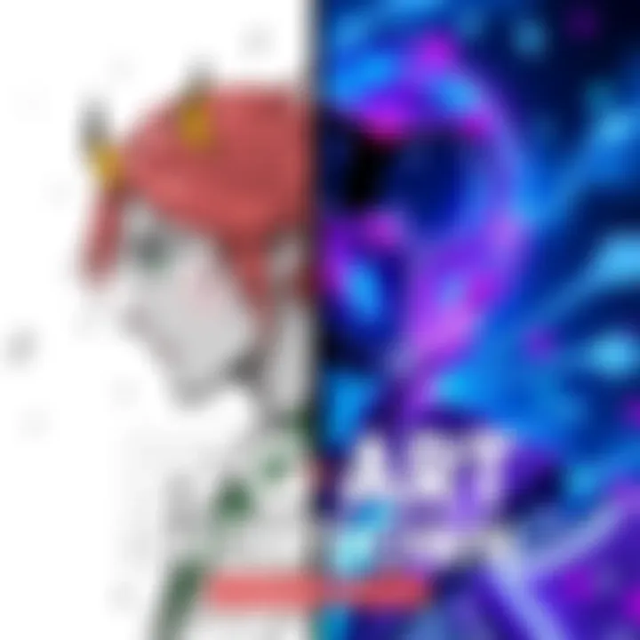 A side-by-side comparison of a hand-drawn RPG character sketch and an AI-generated version, showcasing their different artistic styles.