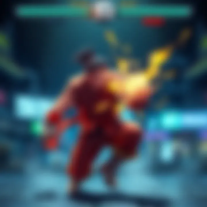 Screenshot showing a character fighting with scrolling action similar to Final Fight in RPG Maker