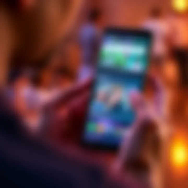 A person using an Android phone to run SDXL applications, showcasing the device's screen with the app interface visible.