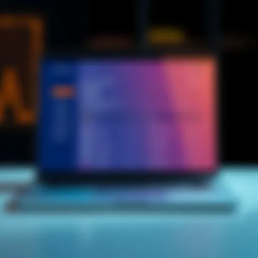 A sleek interface of a SaaS app displaying quotes, email options, and client reminders on a laptop screen.