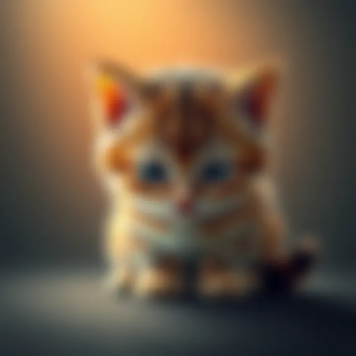 A sad kitten with big eyes sitting alone, representing the importance of honesty.