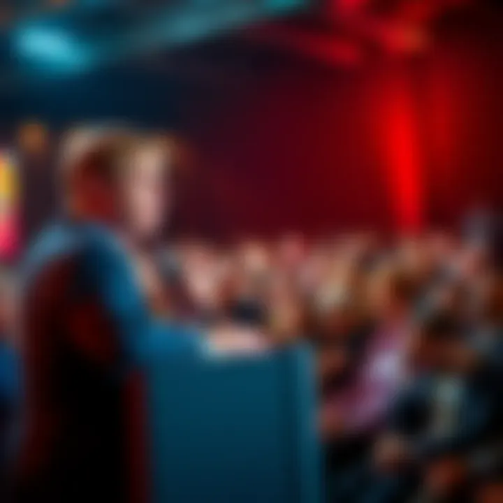 Sam Altman addressing a crowd, concerned expressions on people's faces as they discuss ChatGPT cancellations