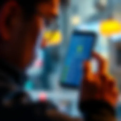 A person looking at a smartphone displaying health data and AI prompts, concerned about privacy issues.