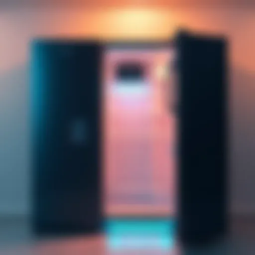 A Samsung refrigerator showcasing innovative thermoelectric cooling technology that enhances energy efficiency by 70%