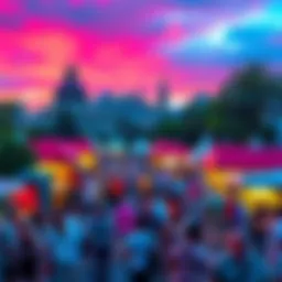 A vibrant gathering of people enjoying a community event in San Francisco's park, showcasing local culture and activities.